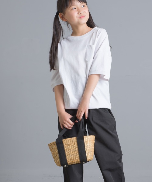 OMNES（オムネス）の「キッズ  綿麻カット ビッグ半袖プリントTシャツ（Tシャツ/カットソー・キッズ・ブラウン/パープル/ピンクベージュ/ネイビー/ホワイト/ブラック・100/140/110/120/130）」の15枚目の写真