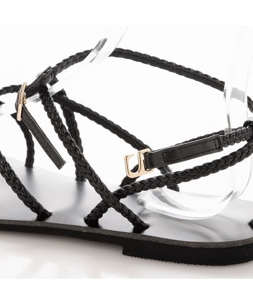 Fin（フィン）の「スクエアトゥグラディエーターサンダル（サンダル・レディース・ブラック/ゴールド/キャメル・LL/S/M/L）」の7枚目の写真