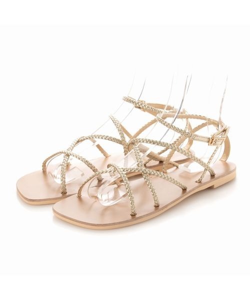 Fin（フィン）の「スクエアトゥグラディエーターサンダル（サンダル・レディース・ブラック/ゴールド/キャメル・LL/S/M/L）」の13枚目の写真