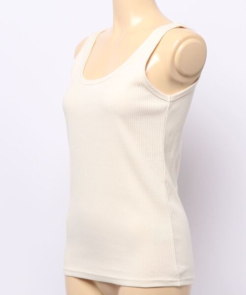 FREE'S MART（フリーズマート）の「テレコタンクトップ（タンクトップ・レディース・ホワイト/ブラック/ベージュ/ブラウン・FREE）」の5枚目の写真