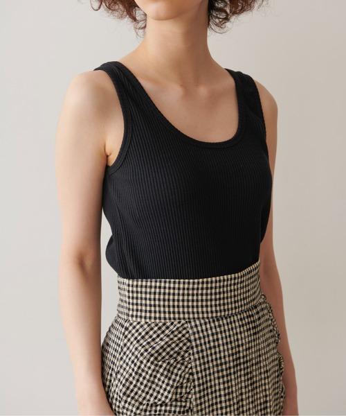 FREE'S MART（フリーズマート）の「テレコタンクトップ（タンクトップ・レディース・ホワイト/ブラック/ベージュ/ブラウン・FREE）」の3枚目の写真