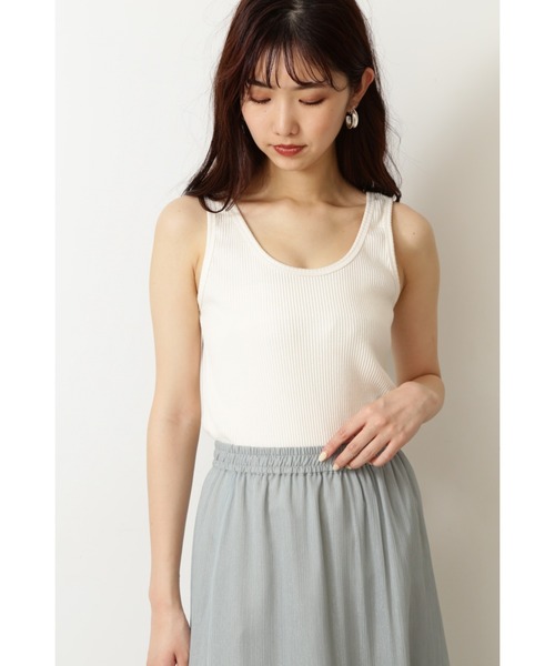 FREE'S MART（フリーズマート）の「テレコタンクトップ（タンクトップ・レディース・ホワイト/ブラック/ベージュ/ブラウン・FREE）」の9枚目の写真