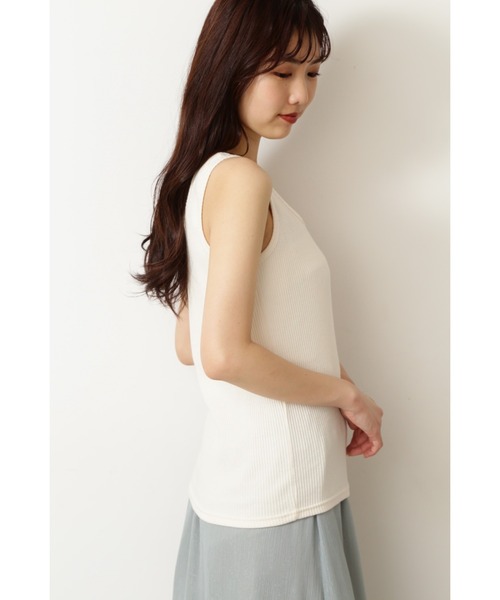 FREE'S MART（フリーズマート）の「テレコタンクトップ（タンクトップ・レディース・ホワイト/ブラック/ベージュ/ブラウン・FREE）」の10枚目の写真