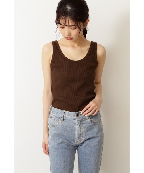 FREE'S MART（フリーズマート）の「テレコタンクトップ（タンクトップ・レディース・ホワイト/ブラック/ベージュ/ブラウン・FREE）」の13枚目の写真