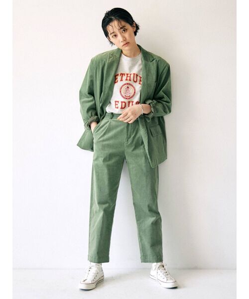 Ungrid(アングリッド)の「ビッグシルエットヴィンテージロゴTee(Tシャツ/カットソー・レディース・グリーン/ネイビー/レッド/ライトグレー・FREE)」の10枚目の写真