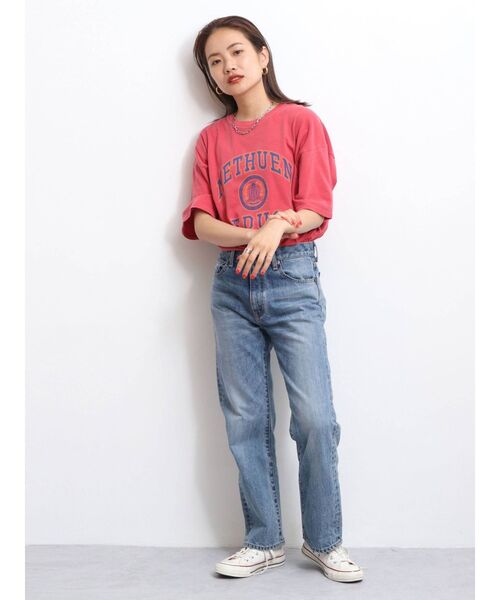 Ungrid(アングリッド)の「ビッグシルエットヴィンテージロゴTee(Tシャツ/カットソー・レディース・グリーン/ネイビー/レッド/ライトグレー・FREE)」の21枚目の写真