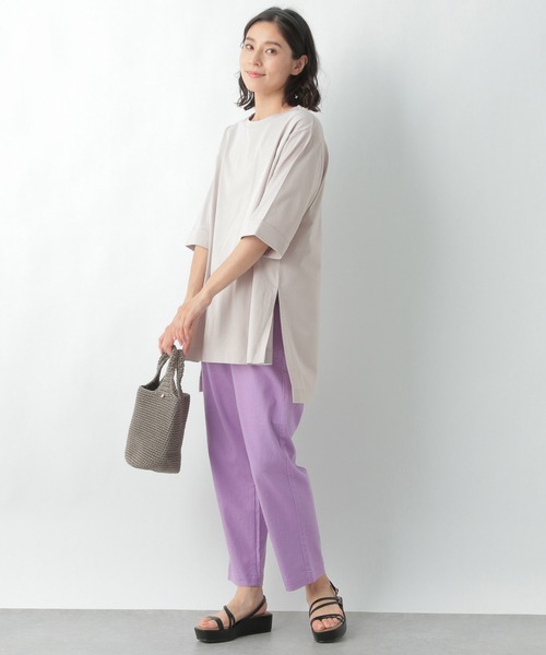 LEPSIM（レプシィム）の「マルチ機能チュニック２　950784（Tシャツ/カットソー・レディース・グレー/グリーン/キャメル/グレイッシュベージュ・FREE）」の6枚目の写真