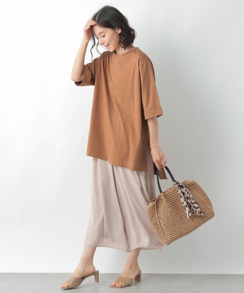 LEPSIM（レプシィム）の「マルチ機能チュニック２　950784（Tシャツ/カットソー・レディース・グレー/グリーン/キャメル/グレイッシュベージュ・FREE）」の8枚目の写真