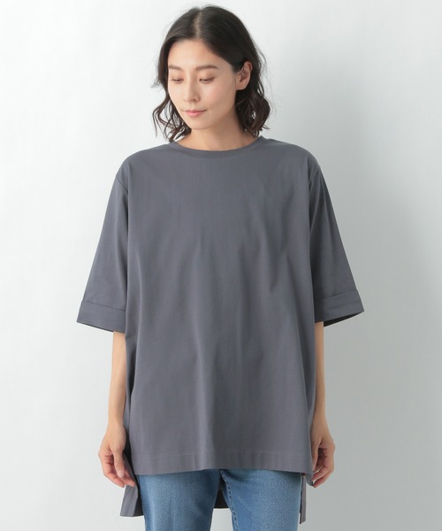 LEPSIM（レプシィム）の「マルチ機能チュニック２　950784（Tシャツ/カットソー・レディース・グレー/グリーン/キャメル/グレイッシュベージュ・FREE）」の9枚目の写真