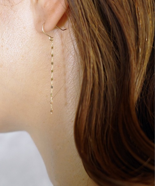 ISOLATION（アイソレーション）の「【ISOLATION / アイソレーション】K10YG Petal Chain Pierce / ペタルチェーンピアス（ピアス（両耳用）・レディース・ゴールド・FREE）」の4枚目の写真