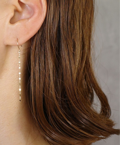 ISOLATION（アイソレーション）の「【ISOLATION / アイソレーション】K10YG Petal Chain Pierce / ペタルチェーンピアス（ピアス（両耳用）・レディース・ゴールド・FREE）」の8枚目の写真