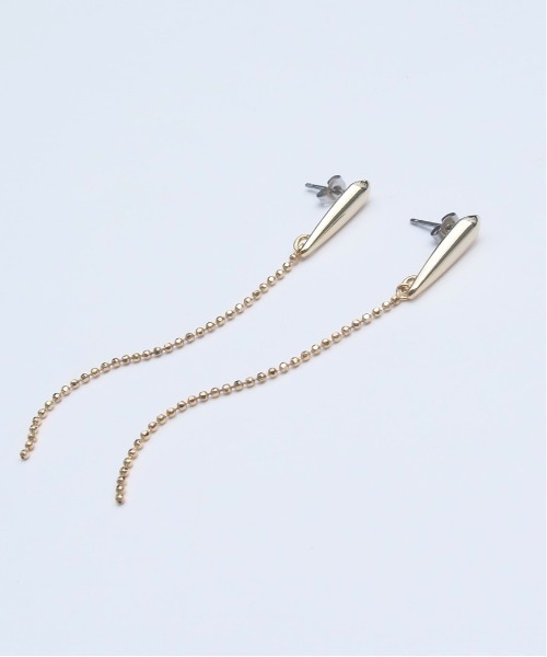 mille blanc(ミルブラン)の「日本製 ニッケルフリー ロングチェーンピアス(ピアス(両耳用)・レディース・シルバー/シルバー系その他/シルバー系その他2/ゴールド/ゴールド系その他2/ゴールド系その他・FREE)」の4枚目の写真