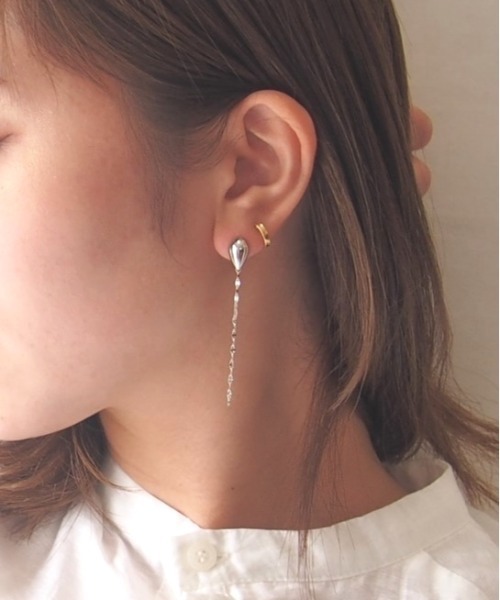 mille blanc(ミルブラン)の「日本製 ニッケルフリー ロングチェーンピアス(ピアス(両耳用)・レディース・シルバー/シルバー系その他/シルバー系その他2/ゴールド/ゴールド系その他2/ゴールド系その他・FREE)」の13枚目の写真