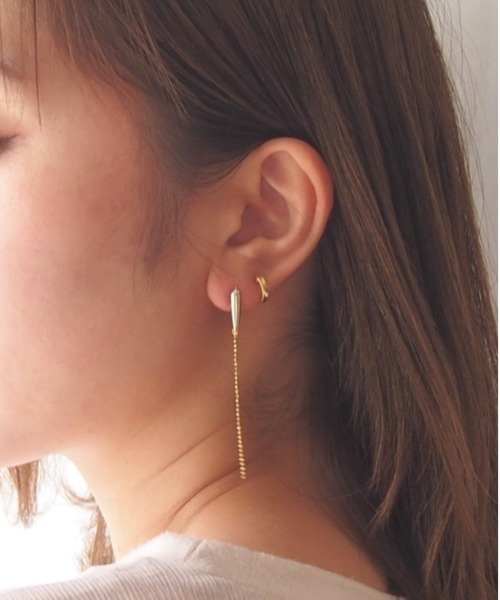 mille blanc(ミルブラン)の「日本製 ニッケルフリー ロングチェーンピアス(ピアス(両耳用)・レディース・シルバー/シルバー系その他/シルバー系その他2/ゴールド/ゴールド系その他2/ゴールド系その他・FREE)」の19枚目の写真