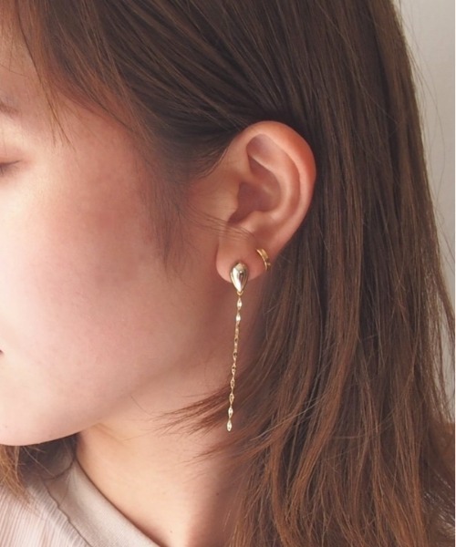 mille blanc(ミルブラン)の「日本製 ニッケルフリー ロングチェーンピアス(ピアス(両耳用)・レディース・シルバー/シルバー系その他/シルバー系その他2/ゴールド/ゴールド系その他2/ゴールド系その他・FREE)」の22枚目の写真