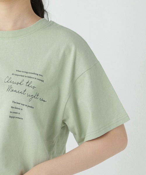 repipi armario（レピピ アルマリオ）の「アソートロゴBIGTシャツ（Tシャツ/カットソー・キッズ・ミント/ブラック/ホワイト/ブラック系その他・LARGE/MEDIUM/SMALL）」の15枚目の写真