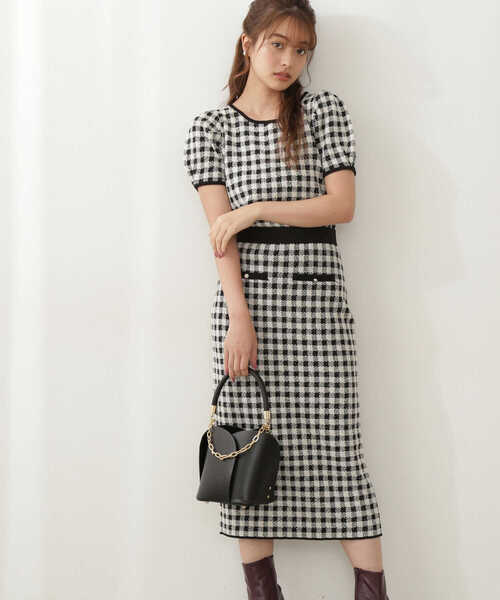 PROPORTION BODY DRESSING（プロポーションボディドレッシング）の「ギンガムタイトスカート / 1211220915（スカート・レディース・ブラック/ボルドー・MEDIUM/SMALL）」の17枚目の写真