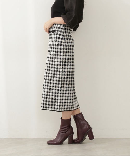 PROPORTION BODY DRESSING（プロポーションボディドレッシング）の「ギンガムタイトスカート / 1211220915（スカート・レディース・ブラック/ボルドー・MEDIUM/SMALL）」の9枚目の写真
