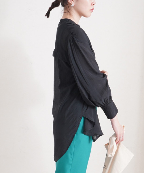 Fizz（フィズ）の「【Fizz/フィズ】　ピンタックシアーブラウス（シャツ/ブラウス・レディース・ブラック/オリーブ/サンドベージュ・M）」の15枚目の写真