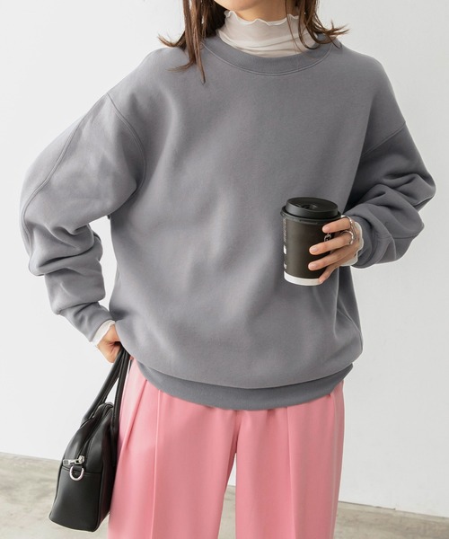 BONLECILL（ボンルシール）の「ビッグシルエット スウェット クルーネック プルオーバー（スウェット・レディース・ブラック/ベージュ/ブラウン/グレー/オレンジ/ブルー/アイボリー・FREE）」の4枚目の写真