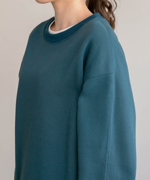 BONLECILL（ボンルシール）の「ビッグシルエット スウェット クルーネック プルオーバー（スウェット・レディース・ブラック/ベージュ/ブラウン/グレー/オレンジ/ブルー/アイボリー・FREE）」の11枚目の写真