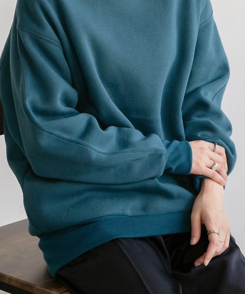 BONLECILL（ボンルシール）の「ビッグシルエット スウェット クルーネック プルオーバー（スウェット・レディース・ブラック/ベージュ/ブラウン/グレー/オレンジ/ブルー/アイボリー・FREE）」の16枚目の写真