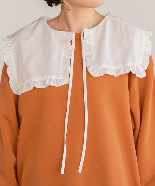 BONLECILL（ボンルシール）の「ビッグシルエット スウェット クルーネック プルオーバー（スウェット・レディース・ブラック/ベージュ/ブラウン/グレー/オレンジ/ブルー/アイボリー・FREE）」の21枚目の写真