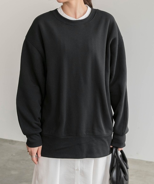 BONLECILL（ボンルシール）の「ビッグシルエット スウェット クルーネック プルオーバー（スウェット・レディース・ブラック/ベージュ/ブラウン/グレー/オレンジ/ブルー/アイボリー・FREE）」の13枚目の写真