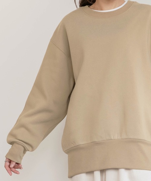 BONLECILL（ボンルシール）の「ビッグシルエット スウェット クルーネック プルオーバー（スウェット・レディース・ブラック/ベージュ/ブラウン/グレー/オレンジ/ブルー/アイボリー・FREE）」の15枚目の写真