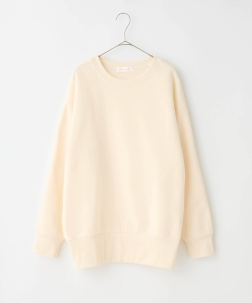 BONLECILL（ボンルシール）の「ビッグシルエット スウェット クルーネック プルオーバー（スウェット・レディース・ブラック/ベージュ/ブラウン/グレー/オレンジ/ブルー/アイボリー・FREE）」の12枚目の写真