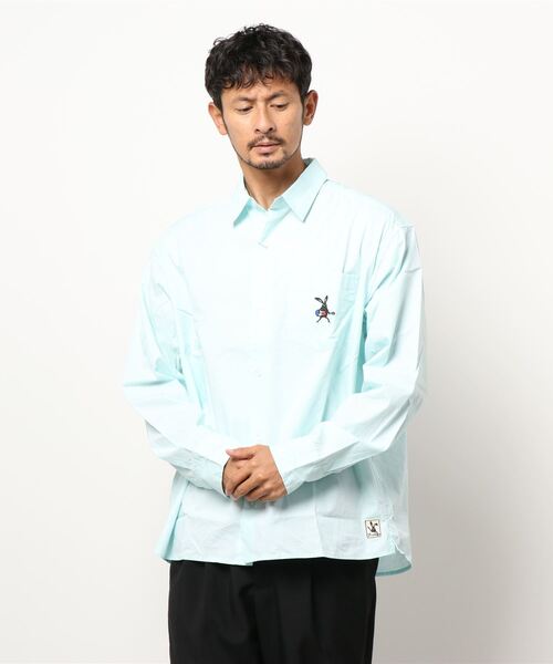 GGD（ジージーディー）の「Shabby 胸刺繍レギュラ－カラ－シャツ（シャツ/ブラウス・メンズ・ライトブルー/ホワイト/ライトブラウン・M/LL/L）」の3枚目の写真