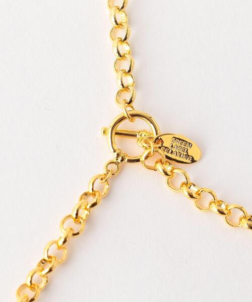 green label relaxing(グリーンレーベルリラクシング)の「淡水パール チェーン 2WAY ネックレス(ネックレス・レディース・シルバー/ゴールド・FREE)」の4枚目の写真