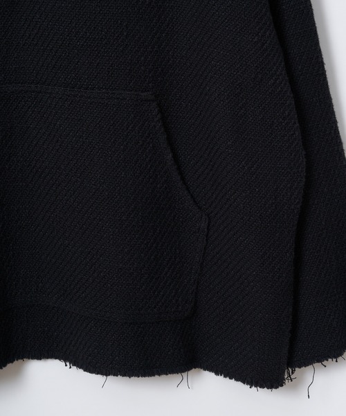 CIAOPANIC（チャオパニック）の「【HEAR MY NAME / ヒアマイネーム】リラックスフリンジメキシカンパーカー（パーカー・メンズ・ブラック/オフホワイト・MEDIUM/LARGE）」の4枚目の写真