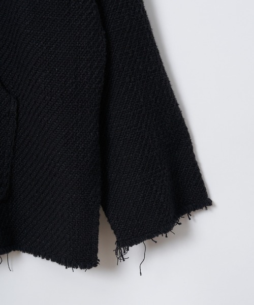 CIAOPANIC（チャオパニック）の「【HEAR MY NAME / ヒアマイネーム】リラックスフリンジメキシカンパーカー（パーカー・メンズ・ブラック/オフホワイト・MEDIUM/LARGE）」の5枚目の写真