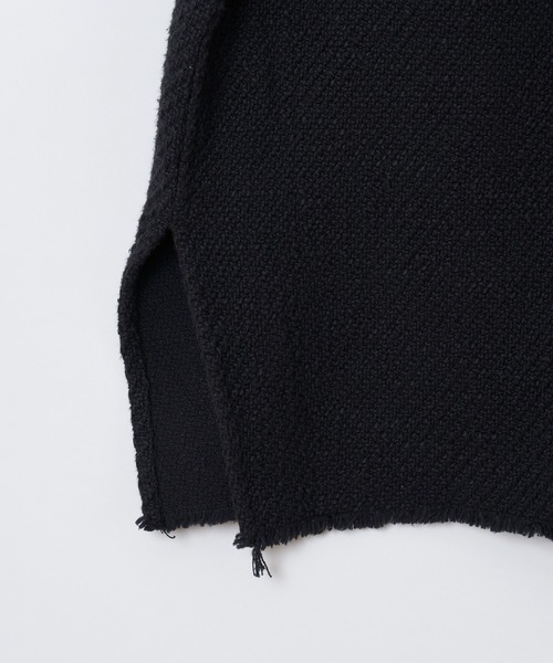 CIAOPANIC（チャオパニック）の「【HEAR MY NAME / ヒアマイネーム】リラックスフリンジメキシカンパーカー（パーカー・メンズ・ブラック/オフホワイト・MEDIUM/LARGE）」の7枚目の写真