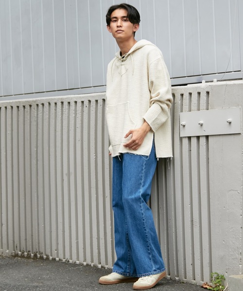 CIAOPANIC（チャオパニック）の「【HEAR MY NAME / ヒアマイネーム】リラックスフリンジメキシカンパーカー（パーカー・メンズ・ブラック/オフホワイト・MEDIUM/LARGE）」の14枚目の写真