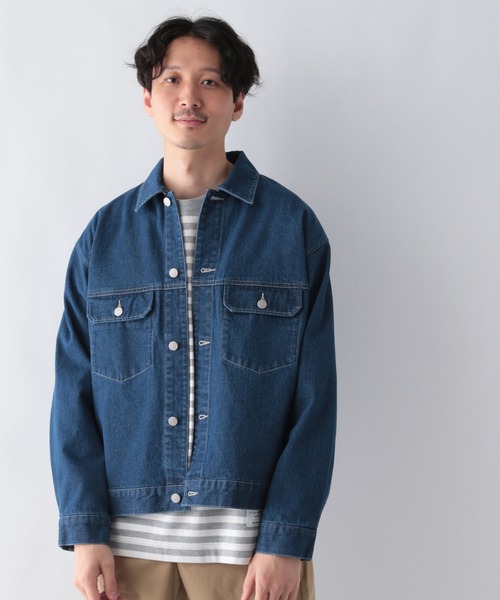 MUVEIL WORK ダークブルー デニムジャケット MUVEIL WORK ダークブルー デニムジャケット