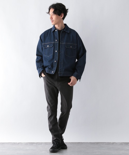MUVEIL WORK ダークブルー デニムジャケット MUVEIL WORK ダークブルー デニムジャケット