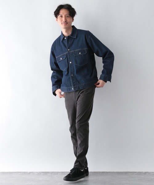 GLOBAL WORK（グローバルワーク）の「デニムCPOジャケット/215078（デニムジャケット・メンズ・ブラック/ネイビー/サックスブルー・MEDIUM/LARGE/SMALL）」の17枚目の写真
