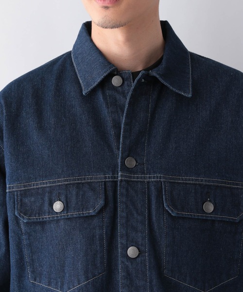 GLOBAL WORK（グローバルワーク）の「デニムCPOジャケット/215078（デニムジャケット・メンズ・ブラック/ネイビー/サックスブルー・MEDIUM/LARGE/SMALL）」の12枚目の写真