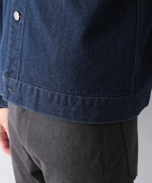 GLOBAL WORK（グローバルワーク）の「デニムCPOジャケット/215078（デニムジャケット・メンズ・ブラック/ネイビー/サックスブルー・MEDIUM/LARGE/SMALL）」の10枚目の写真