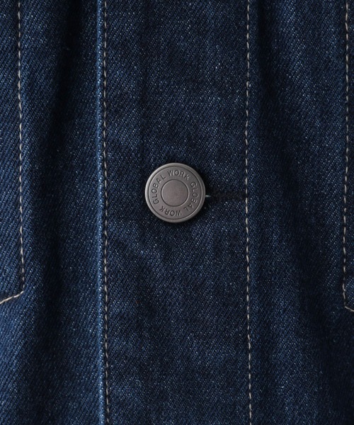 GLOBAL WORK（グローバルワーク）の「デニムCPOジャケット/215078（デニムジャケット・メンズ・ブラック/ネイビー/サックスブルー・MEDIUM/LARGE/SMALL）」の6枚目の写真