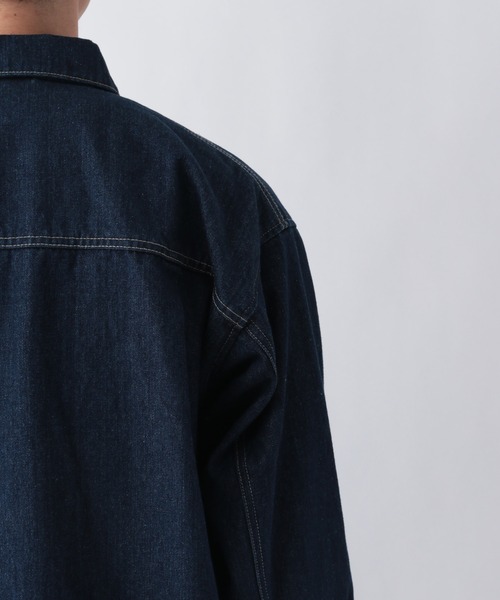 GLOBAL WORK（グローバルワーク）の「デニムCPOジャケット/215078（デニムジャケット・メンズ・ブラック/ネイビー/サックスブルー・MEDIUM/LARGE/SMALL）」の16枚目の写真