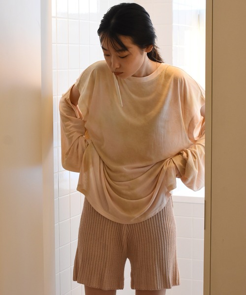 Alley by w closet（アリーバイダブルクローゼット）の「【Alley】タイダイロンTee（Tシャツ/カットソー・レディース・アイボリー/モカ/ブルー・FREE）」の12枚目の写真