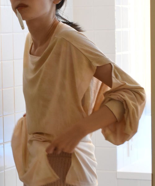 Alley by w closet（アリーバイダブルクローゼット）の「【Alley】タイダイロンTee（Tシャツ/カットソー・レディース・アイボリー/モカ/ブルー・FREE）」の13枚目の写真