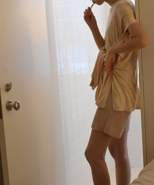 Alley by w closet（アリーバイダブルクローゼット）の「【Alley】タイダイロンTee（Tシャツ/カットソー・レディース・アイボリー/モカ/ブルー・FREE）」の14枚目の写真