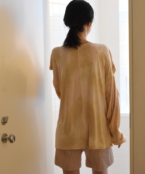 Alley by w closet（アリーバイダブルクローゼット）の「【Alley】タイダイロンTee（Tシャツ/カットソー・レディース・アイボリー/モカ/ブルー・FREE）」の16枚目の写真