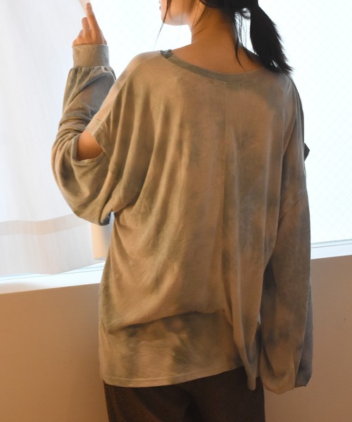 Alley by w closet（アリーバイダブルクローゼット）の「【Alley】タイダイロンTee（Tシャツ/カットソー・レディース・アイボリー/モカ/ブルー・FREE）」の18枚目の写真