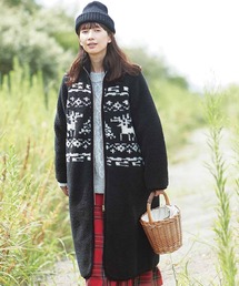 美品】Sunny Clouds トナカイ柄カウチンボアコートLサイズ