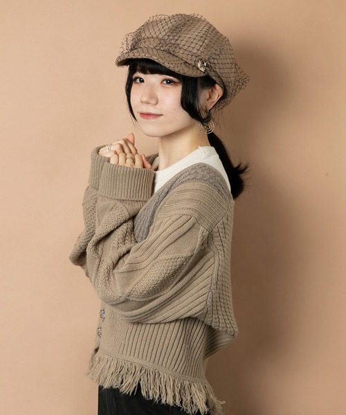 CA4LA（カシラ）の「PETER（キャスケット・レディース・ブラック/ベージュ/チェック/ブラック系その他・ONESIZE）」の9枚目の写真